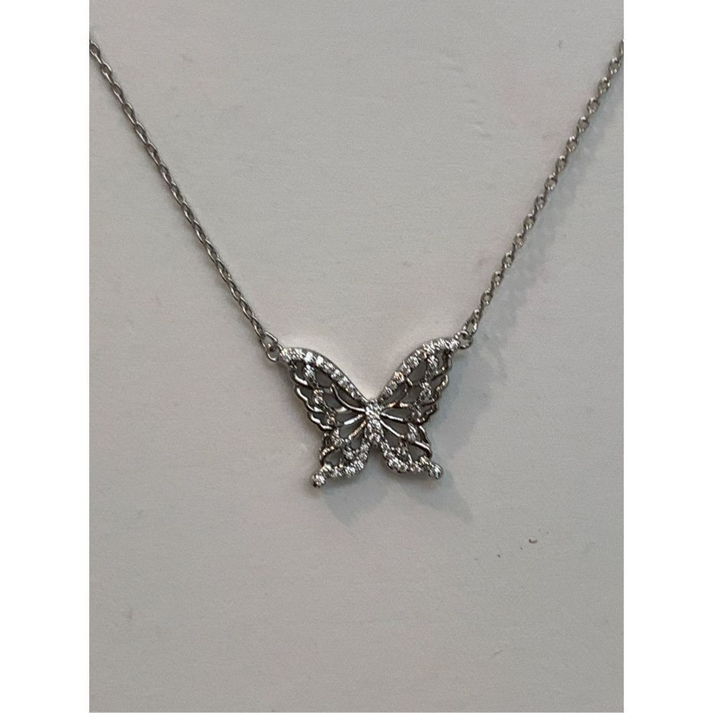 Butterfly Silver Necklace #intricate detail #garden #butterfly